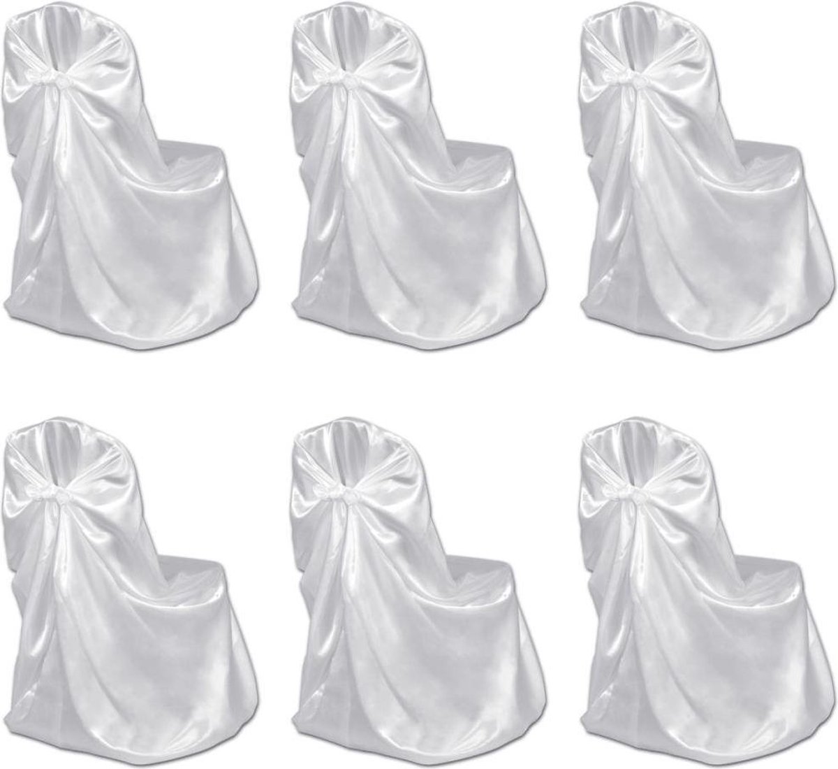 vidaXL Bruiloft - Stoelhoes - Wit - (6 - stuks)
