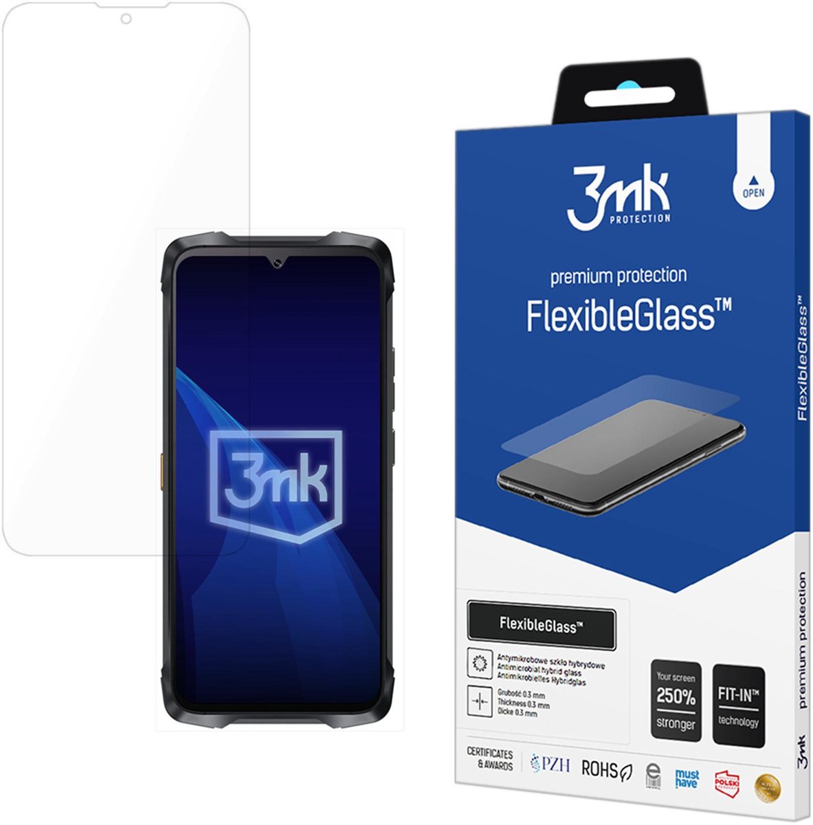 3Mk Protection Flexibleglass Beschermingsglas Voor Cubot Kingkong Power 3 Met Adf