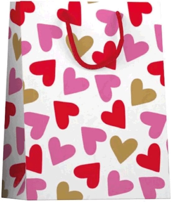 Sac cadeau en papier M Hearts