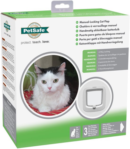 PETSAFE | Petsafe Kattenluik Tot 7 Kg Handmatig Wit