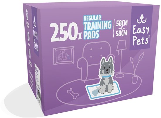 Easypets Puppy Training Pads - Zindelijkheidstraining - Hondentoilet - 58 x 58 cm - 250 stuks