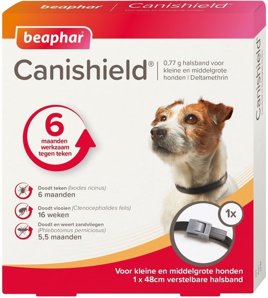 Beaphar Canishield Anti Vlooien en Tekenband Hond S - M - 48 cm