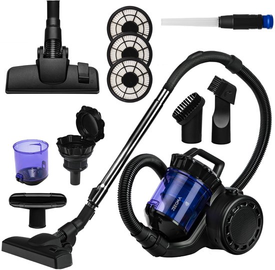 Zeegma Zonder Base - SET 10 in 1 - Extra HEPA 13 Allergiefilter Set - Cycloon Stofzuiger - Sterke Zuigkracht - Groot stofreservoir 2,5L