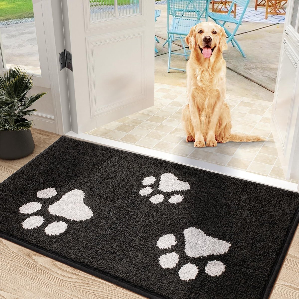 Ibenzoa® Extra Grote Zachte Binnenmat voor Entree, Huisdieren en Smerige Schoenen 90 x 150 cm