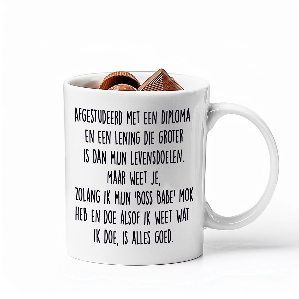 Mok - Geslaagd Boss Babe - Het perfecte cadeau voor het Slagen van je Examen en het Halen van je Diploma