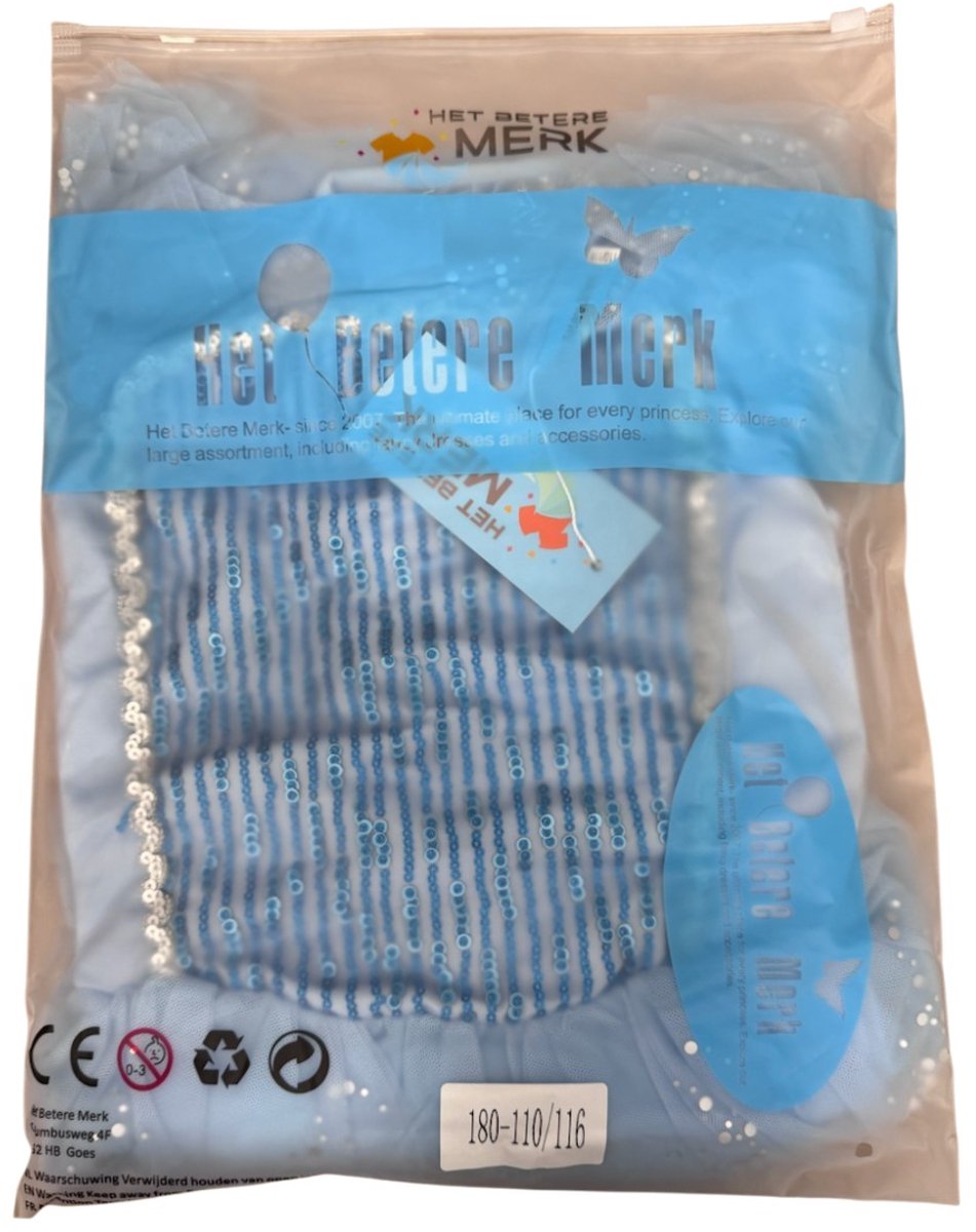 Prinsessenjurk meisje - Elsa jurk - Het Betere Merk - verkleedkleding - prinsessen accessoire set - kroon - toverstaf - lange handschoenen - vlecht — afbeelding 5