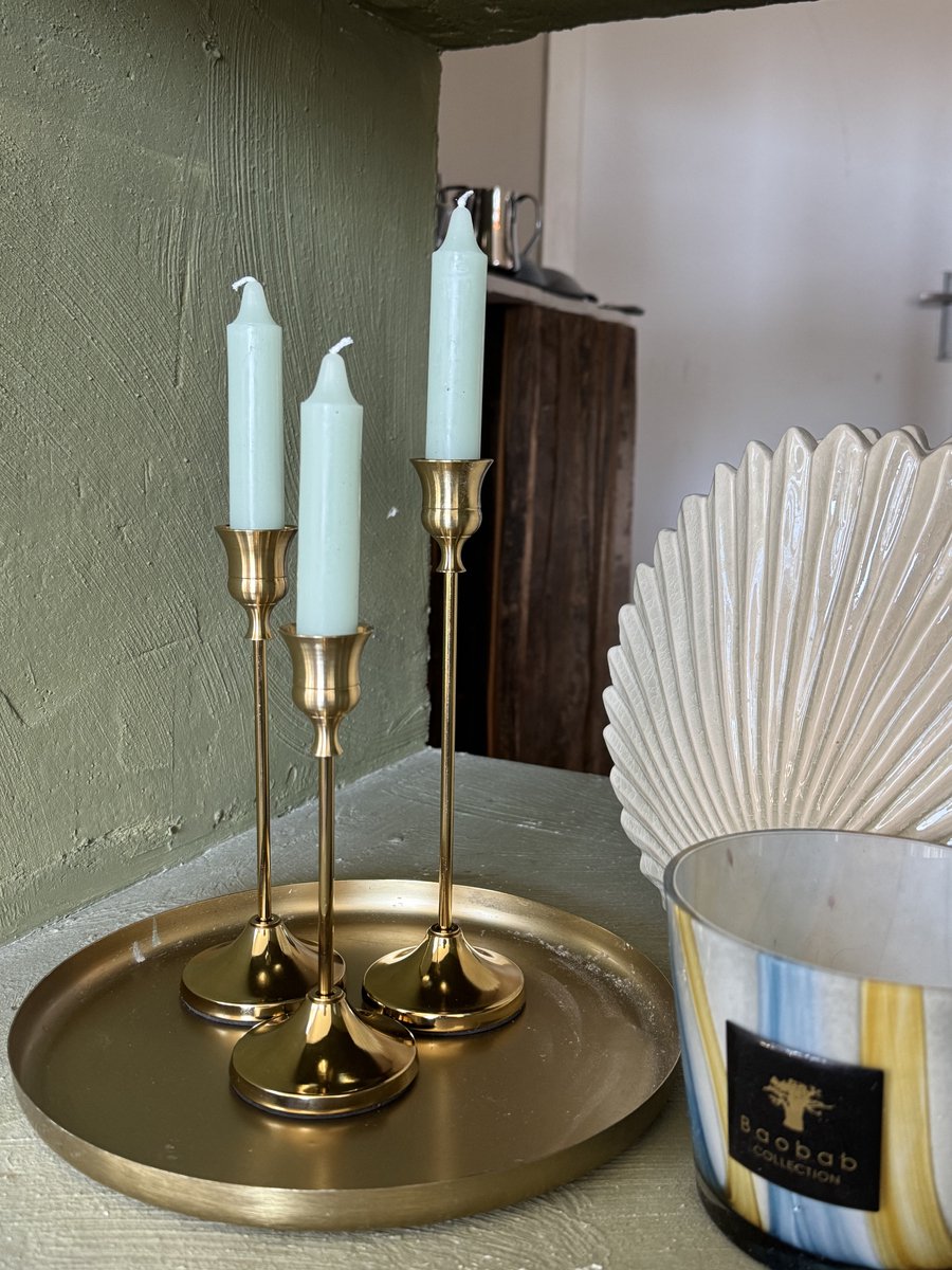 Kaarsenhouder goud - set van 6 - Goud - metalen kaarsenhouders - Kandelaar set- kaars op sokkel - Stijlvol - feestdecoratie - 21 diner - StijlvolStekkie - Kerst - Halloween - Pasen - Kaarsen niet inbegrepen. – foto 3