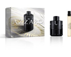 Azzaro The Most Wanted Eau de Parfum Intense Geschenkset - Fougère, Houtachtig, Amberachtig Parfum voor Mannen - 50ml & 10ml