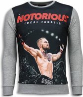 Notorious - Digital Rhinestone Sweater - Licht Grijs - XXL