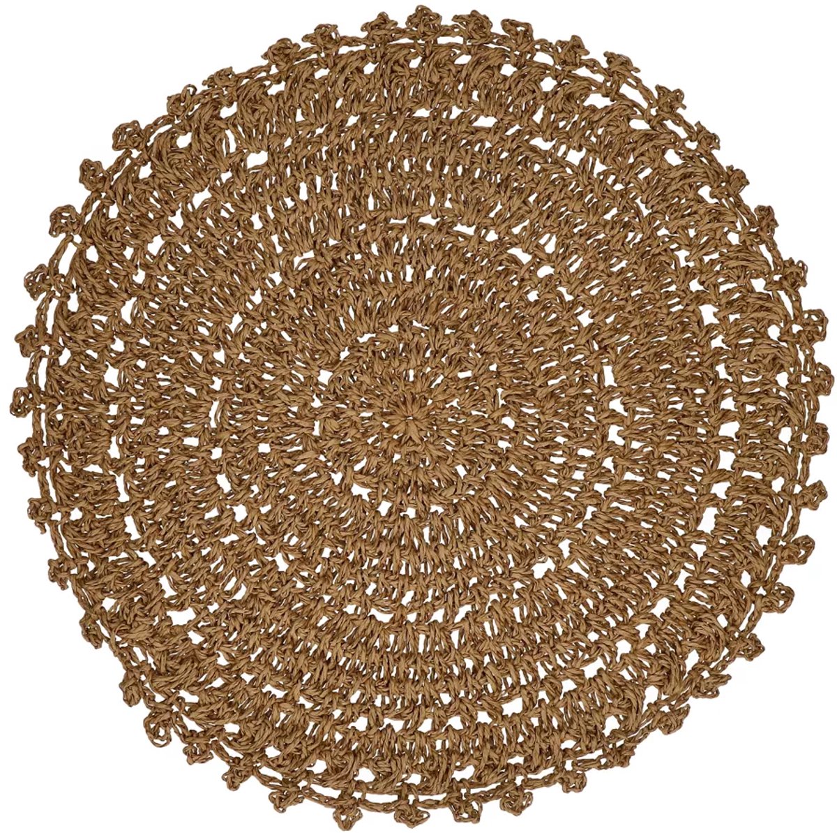 Placemat onderzetters pannen - 38 cm - naturel - pomax - placemat camel - placemats - onderzetter - placemat rond - onderzetters pannen - woonaccessoires - tafelaccessoires