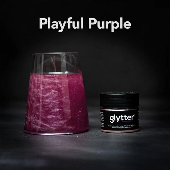 Glytter® - Paarse Drinkbaar Glitterpoeder - Eetbare Glitter voor Dranken & Vloeistoffen