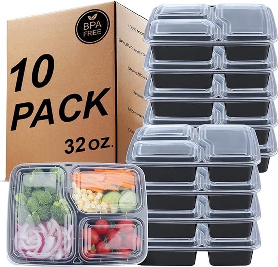 Voedselbewaardozen [ 4 delige set] Milieuvriendelijke glazen