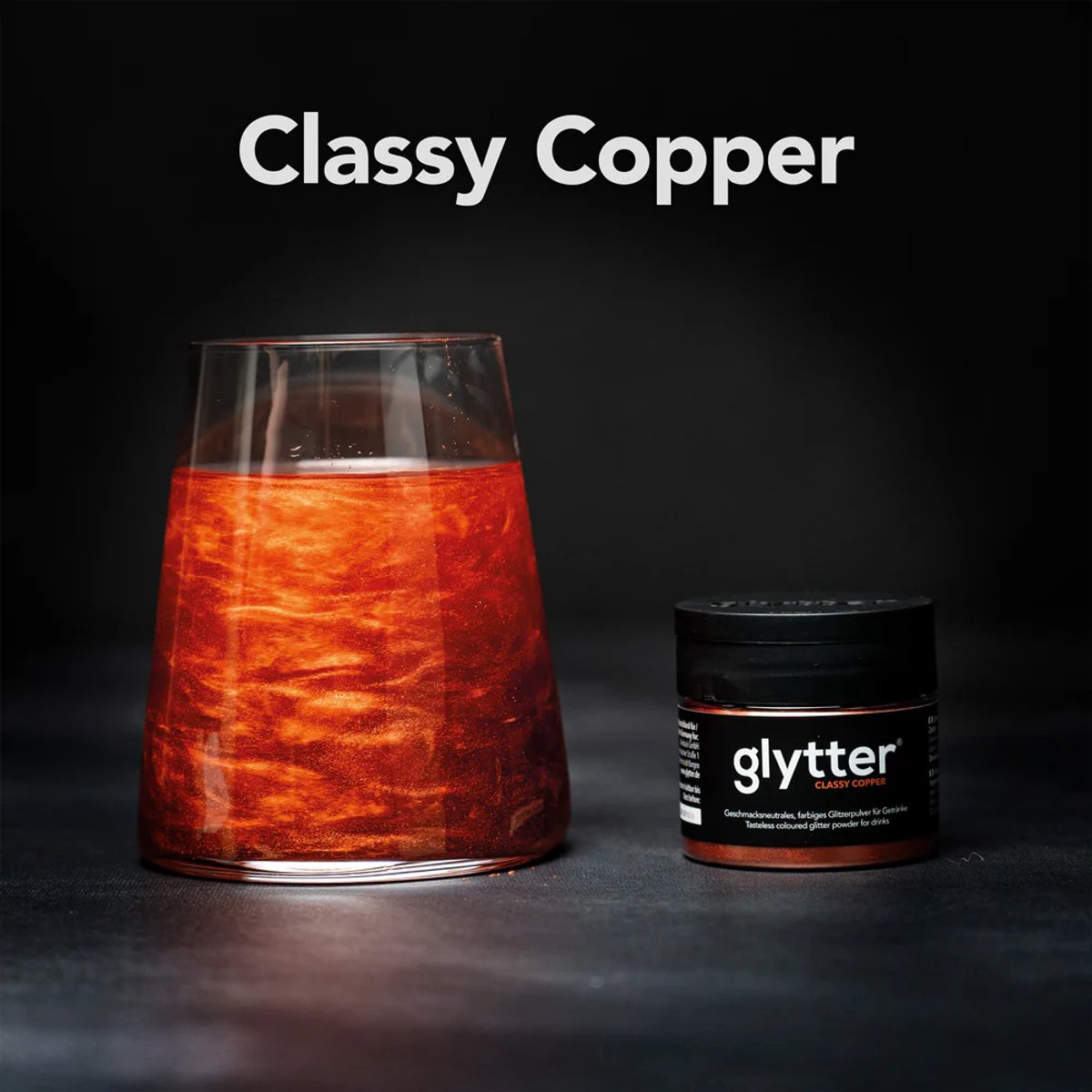 Glytter® - Koper Drinkbaar Glitterpoeder - Eetbare Glitter voor Dranken & Vloeistoffen