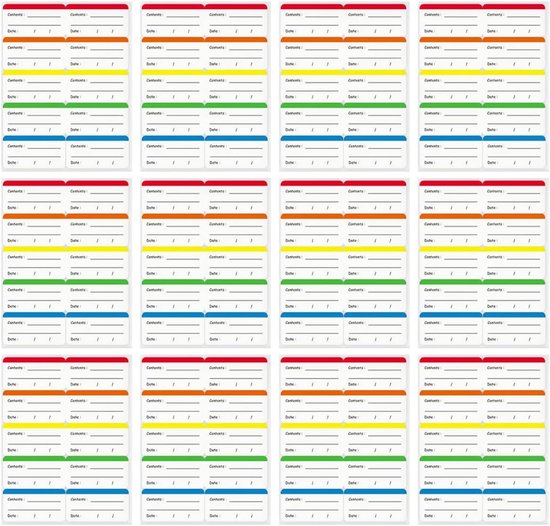 300 verwijderbare beschrijfbare vriezerlabels