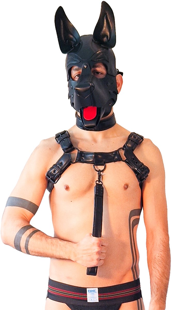Brutus Vegan Korte Puppy Leash - Zwart