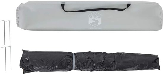 vidaXL Strandtent - Waterdicht - Grijs - Compact en Lichtgewicht Strandtent - Strandaccessoires - Zonnescherm - Buitenterrein - Camping van Vidaxl — afbeelding 3