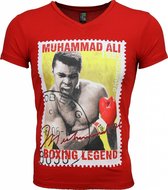 T-shirt - Muhammad Ali Zegel Print - Rood