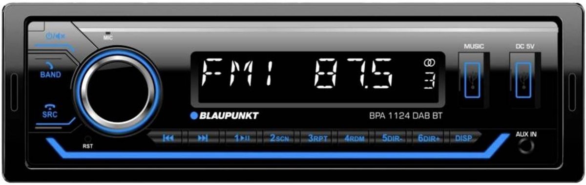 Blaupunkt BPA 1124 DAB BT - Autoradio - DAB+ Tuner/RDS Tuner - Retro - 1-Din - Bluetooth - Handsfree - 4x50W