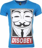 T-shirt Local Fanatic - Imprimé Anonymous Disobey - T-shirt Blauw - Imprimé Anonymous Disobey - T-shirt homme Grijs Taille XS