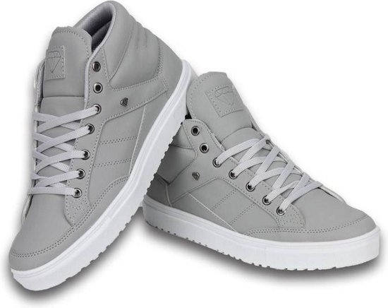 Cash Money Heren Schoenen - Heren Sneaker Mid High - Grey White - Grijs -  Maten: 43 | bol.com