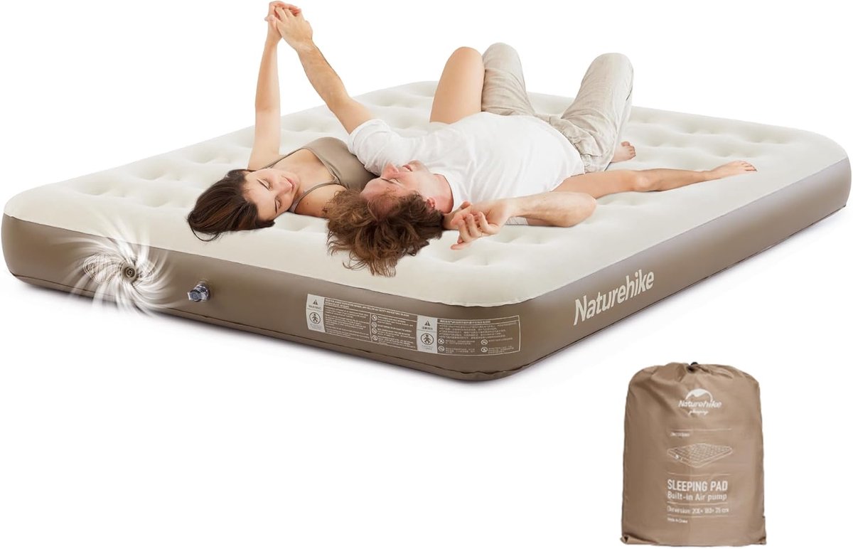 Opblaasbaar Luchtmatras met Elektrische Pomp - Zelfopblazend, Camping & Thuis - 200 x 100 x 25 cm