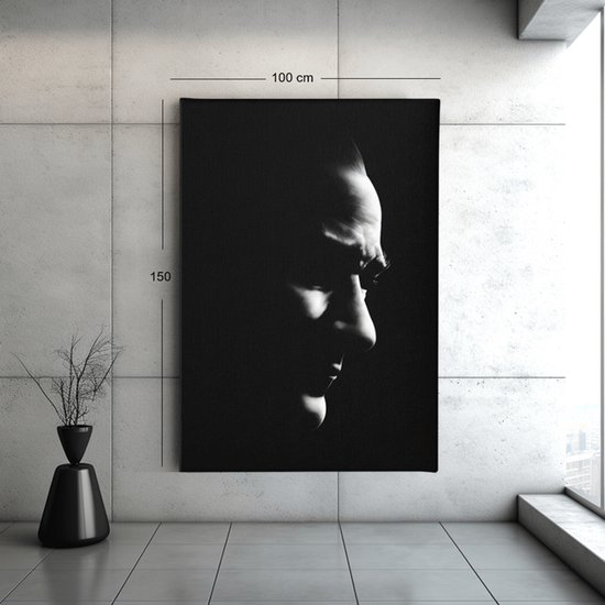 Peinture sur toile - Atatürk - Silhouette - 120x80x2 cm