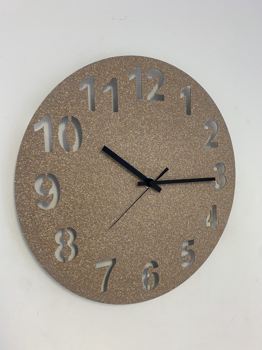 MOSACLOCK GRANITO MARRON Wandklok Modern Industrieel Design