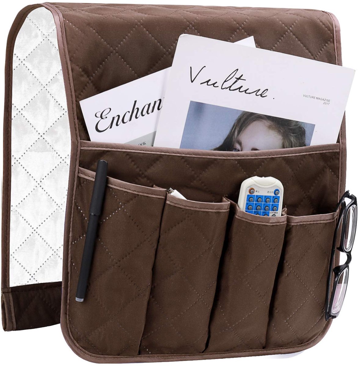 Unyqoos ® Handige Multifunctionele Organizer voor Bank en Stoel met Diverse Opbergvakken in Bruin
