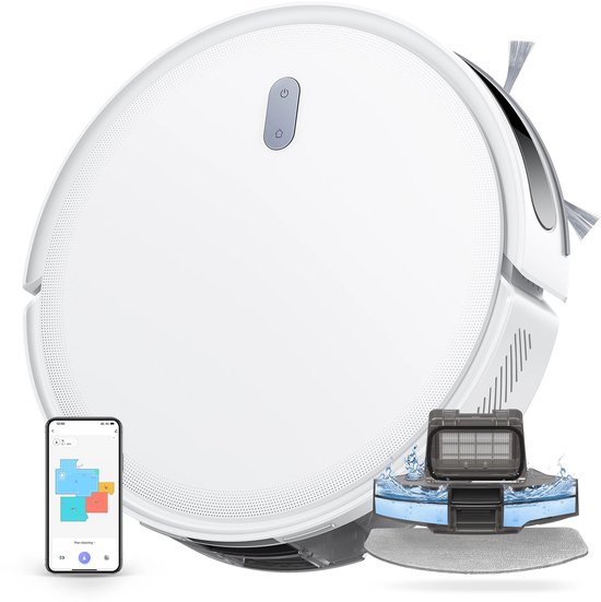 Foto: Robotstofzuiger stofzuiger dweilrobot vacuum cleaner robotstofzuiger met dweilfunctie 6500pa lidar navigatie slimme appbediening en geplande reiniging