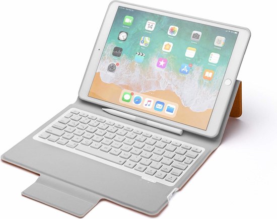 Uitbeelding weg te verspillen Rodeo iPad Air 2019 toetsenbord Smart Folio Oranje | bol.com