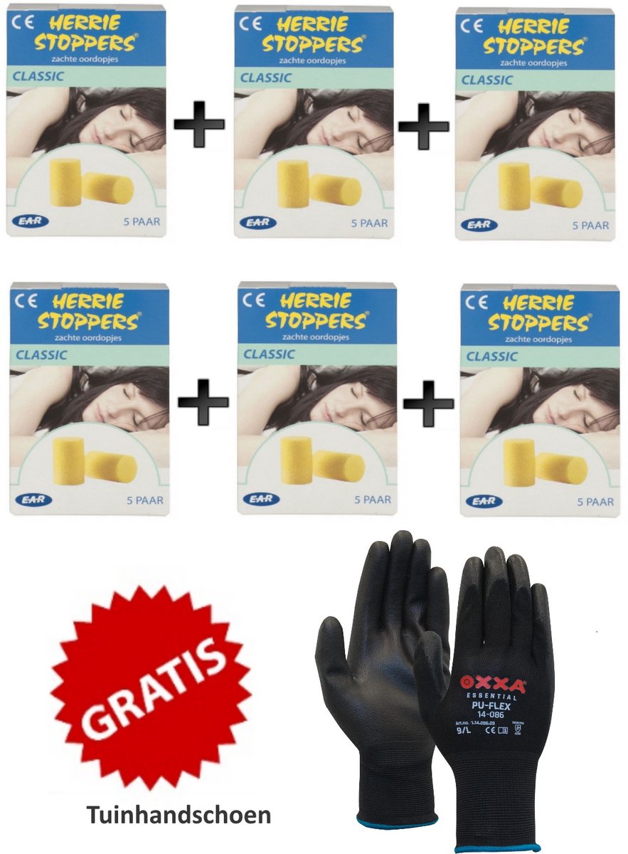 Goedkoopste Set à 30 paar Herriestoppers - Oordoppen - Voor een goede nachtrust - slapen - snurken
