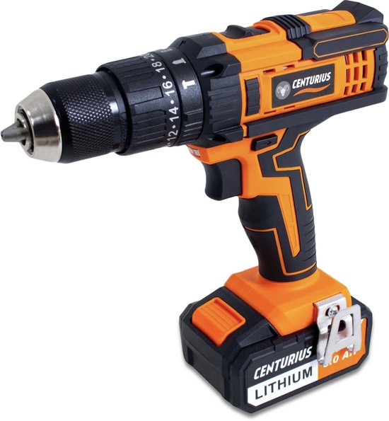 Centurius Boormachine – 18V – Inclusief 3.0Ah Accu en Snellader – Compact & Krachtig – Geschikt voor Diverse Klussen