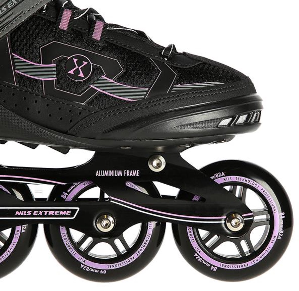 Nils Extreme NA9157 Inlineskates -Violet PU Wielen ABEC-9 Lagers Zwart
