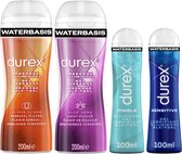 Durex - 3 Glijmiddelen - Voor Masturbatie - Waterbasis – Massage 2in1 Ylang Ylang 200ml - Massage 2in1 Aloe Vera 200ml – Tingle 100ml - Voordeelverpakking