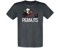 Peanuts Snoopy - Biker - Rocker - Woodstock Heren T-shirt - meerkleurig - XL