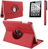 iPad Mini 4 hoes 360 graden leer rood