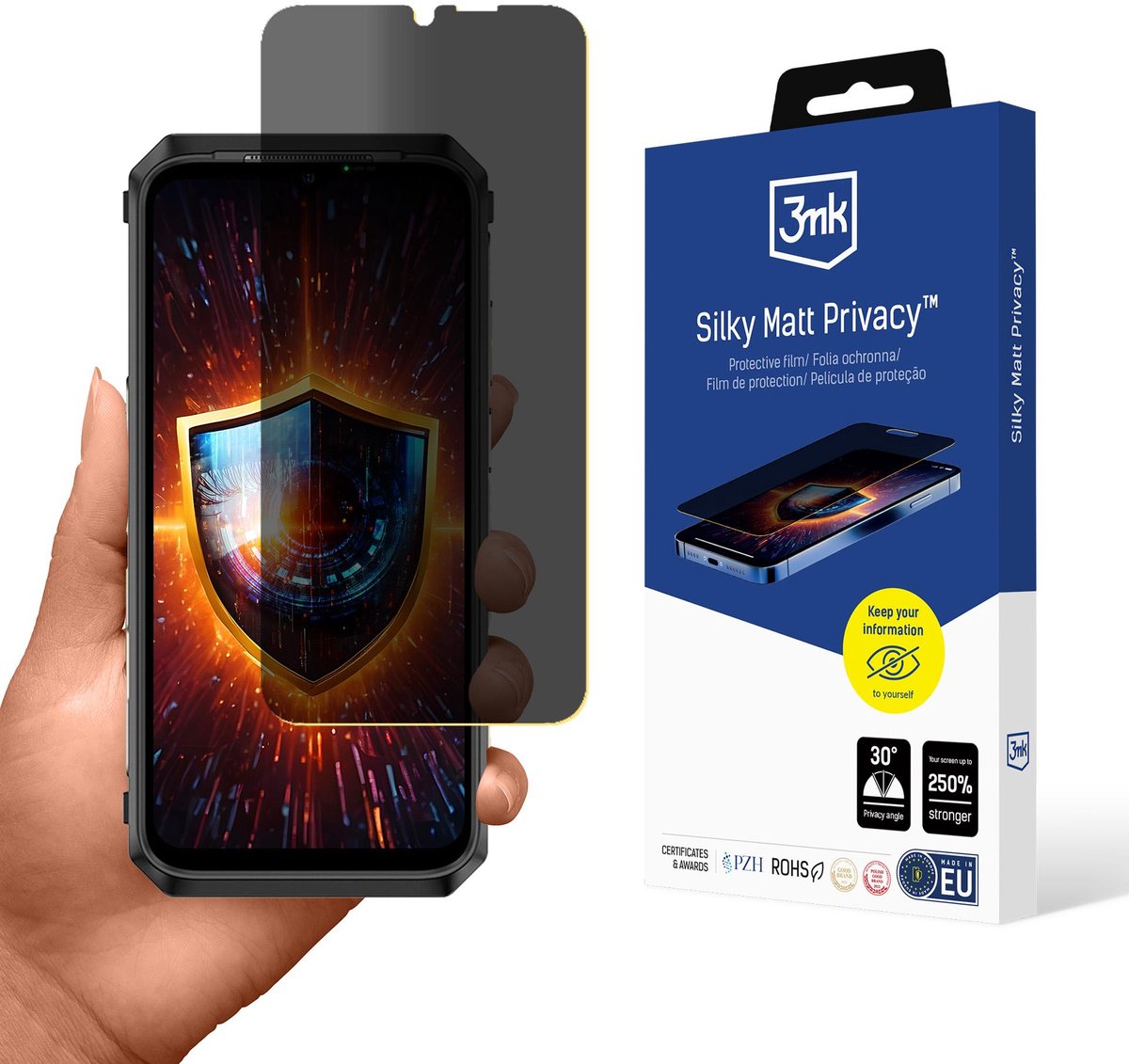 3Mk Gehard Glas Privacy Voor Ulefone Power Armor 18 Matte Schermbescherming