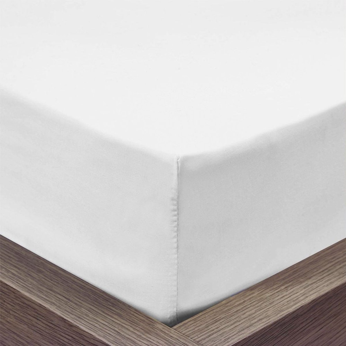 Beau Maison - Hoeslaken 100% Katoen 144 TC - Wit - 90x200 + 35cm