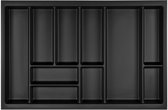 Orga-Box Junker Slim - Range-couverts pour tiroirs de 80 cm - Structure gris Lava perle - Bestekbak