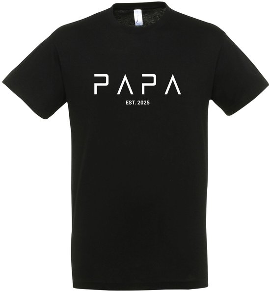 PAPA Est. T-shirt 2025 - Père - cadeau - Papa - cadeau fête des pères - meilleur père du monde - anniversaire - cadeau - père - Cadeau père - Vaderdag - anniversaire - Taille M