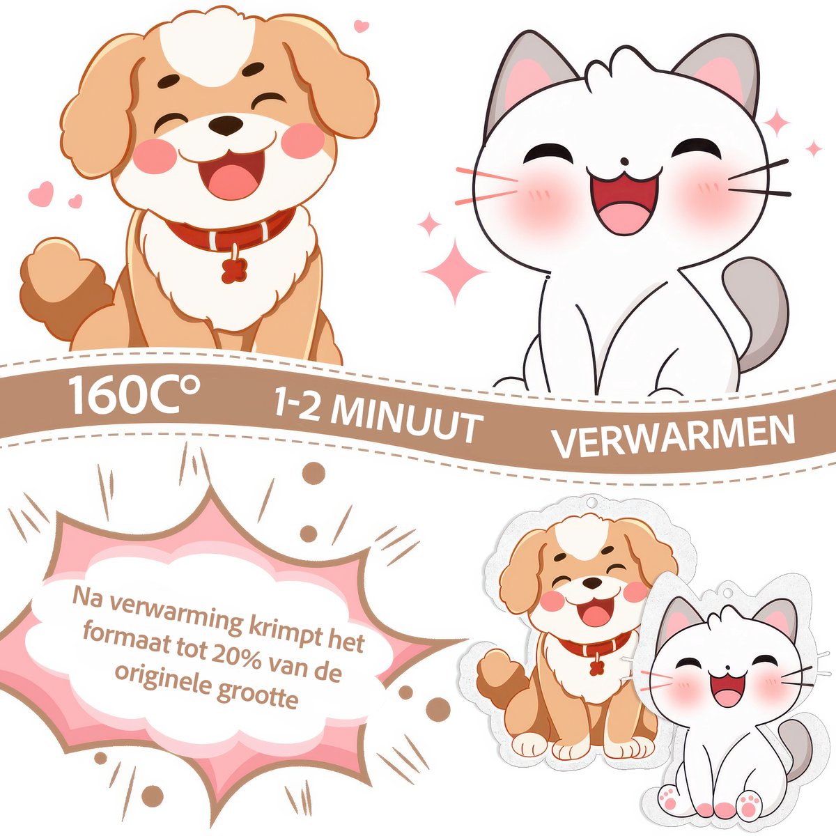 185-Delig Krimpfolie Knutselpakket - 15 Krimp Folie Vellen 15*11cm met Oorbel Haakjes/Sleutelringen/Gaatjestang/Hangers - Krimpie Dinkie Dimpie Knutselen Pakket voor Jongens/Meisjes - Sieraden/Oorbellen/Sleutelhangers Maken Knutselset — afbeelding 5