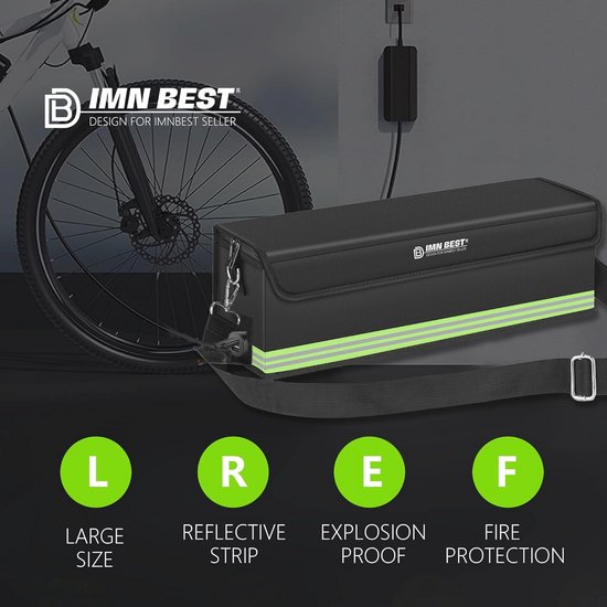 Accutas, vuurvast groot, e-bike accutas, vuurvaste box voor