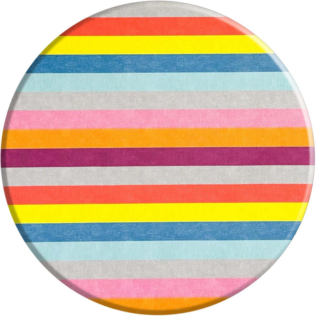 MixMamas Rond Tafelkleed Gecoat - Ø 140 cm – Happy Stripes