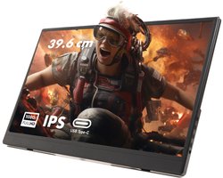 Pora&Co - IPS Portable Game Monitor - Beeldscherm 15.6 Inch - HDMI & USB-C - Full HD - Computerscherm - Draagbare Monitor