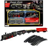 Train locomotive Classic - Train jouet classique Chook Chook avec Rails - Piste 104x68cm - avec lumière