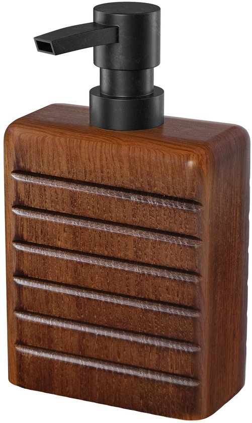 Stijlvolle Donker Houten Zeepdispenser