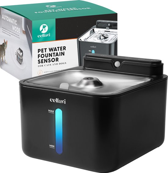 Cellavi Draadloze Drinkfontein RVS met Sensor