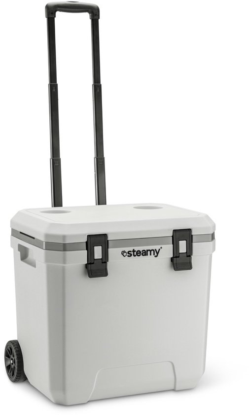 Steamy Marine 36 Roller - Middelgrote koelbox op wielen - Maritieme Koelbox - 36 Liter - Wit van Steamy — afbeelding 2