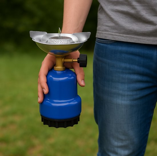 Camping kookstel - Metaal - Blauw - verenigbaar met gaspatronen van 190 g van Camping — afbeelding 4
