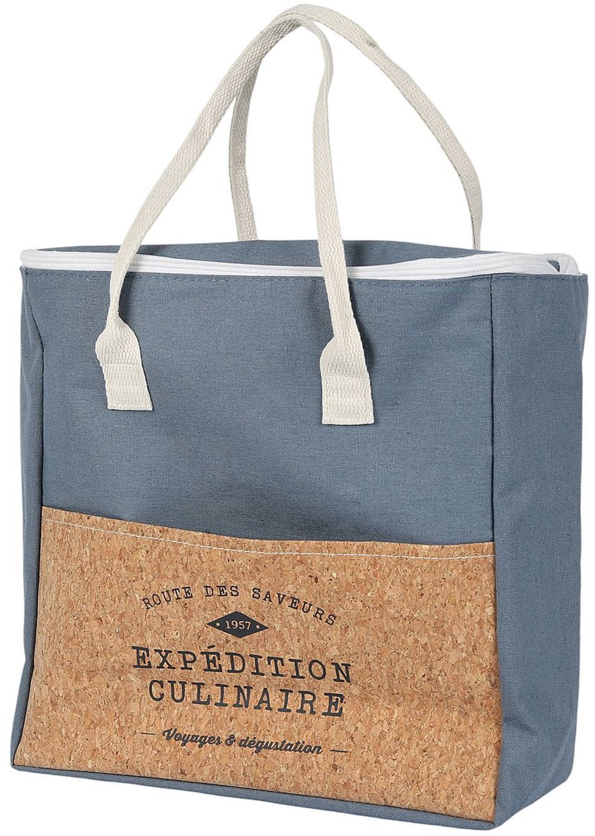 Cook Concept Koeltas Miami - voor lunch en drankjes - 8 Liter inhoud - 28 x 14 x 30 cm - Draagband - blauw